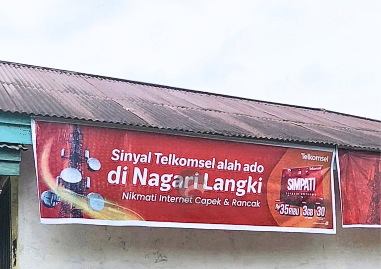 BTS Diresmikan, Nagari Langki Kini Merdeka Sinyal